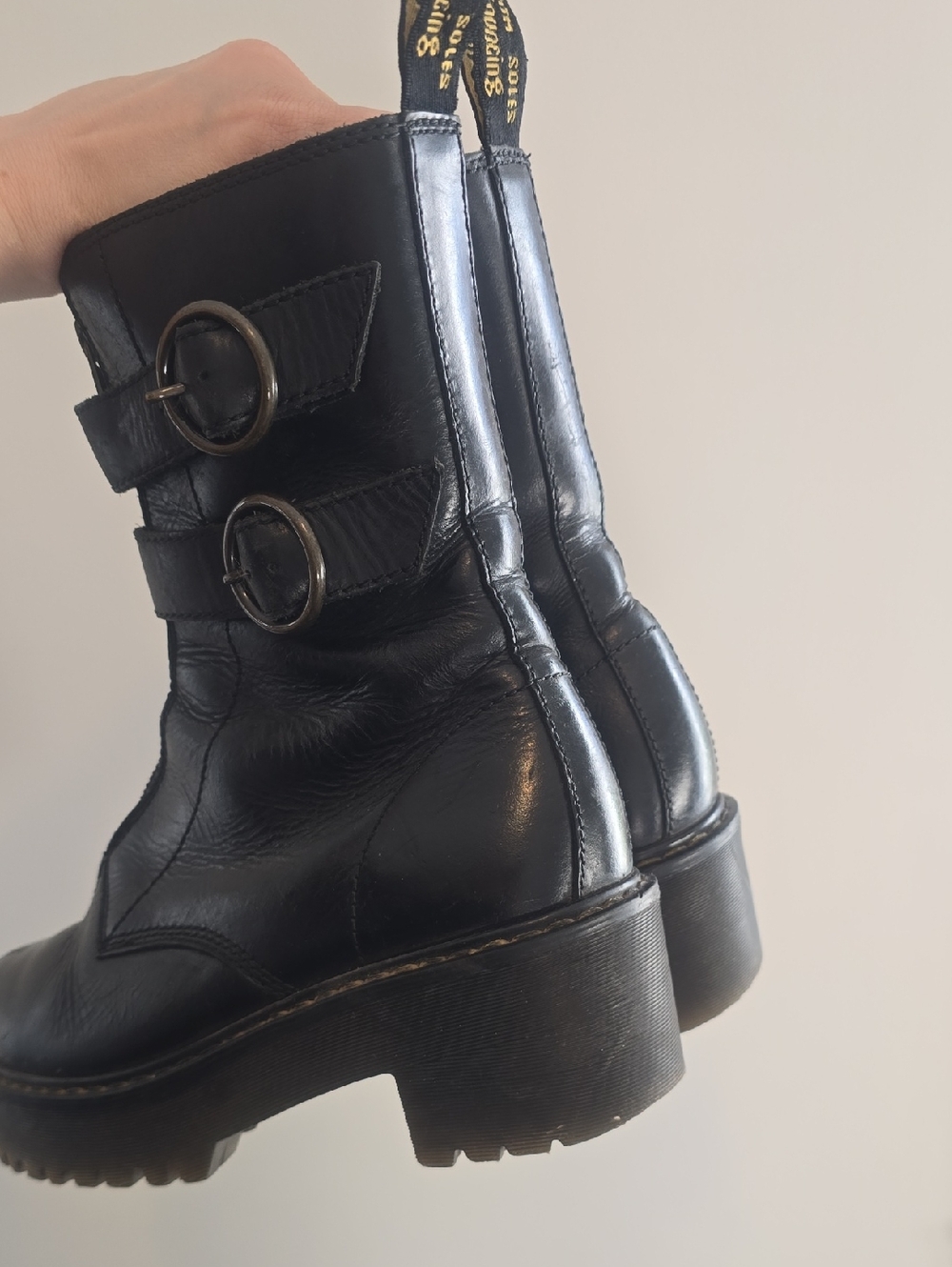 Dr Martens Tamela Women’s Black Leather Buckle Ankle Boots - Picture 5 of 10